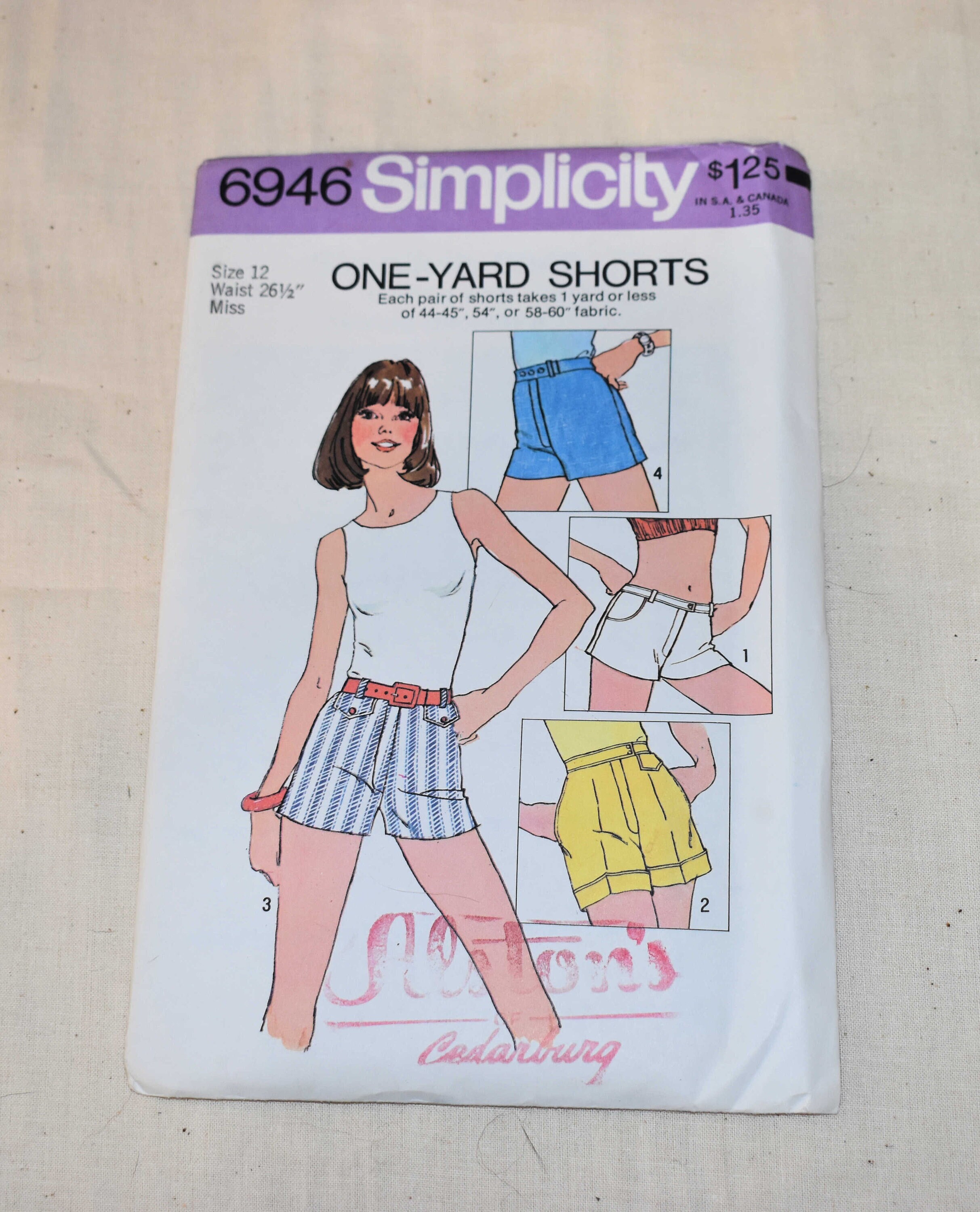 Size 12 UNCUT Vintage 1970s Simplicity 6946 Sewing Pattern Misses
