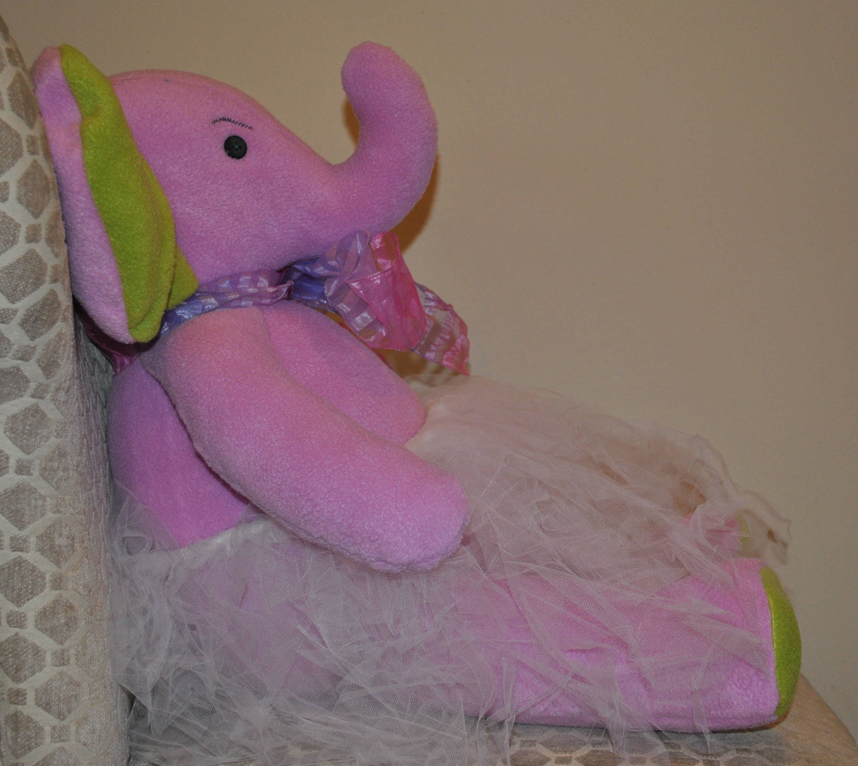 Adorable Large Handmade Stuffed Elephant with Tutu Stuffed Etsy