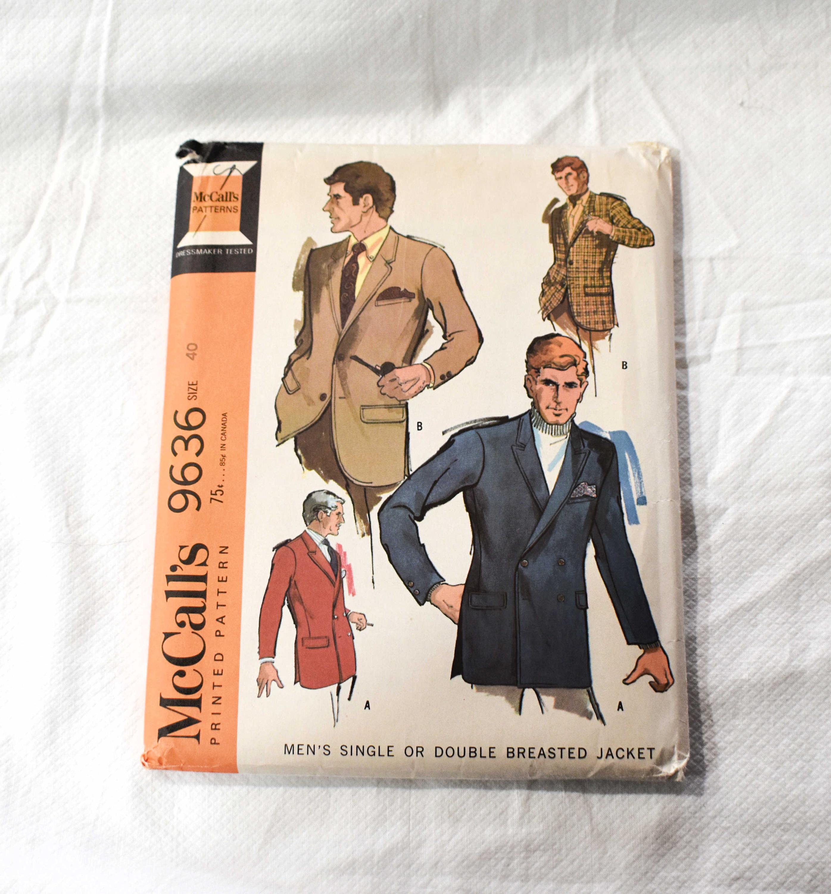 1960s Mens Double Breasted Jacket - Etsy