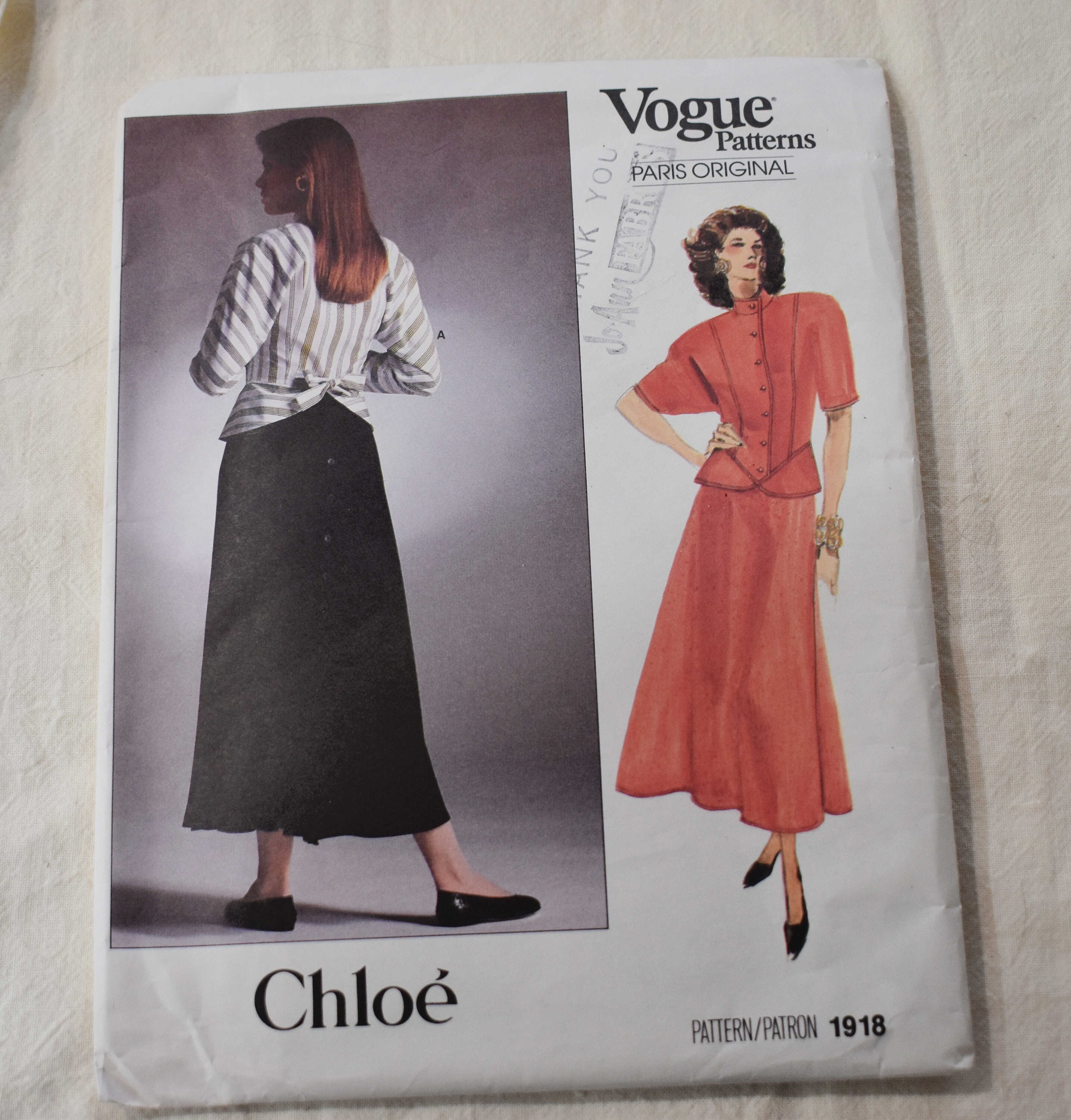 Chloe Vintage SS 1980 Coral Crepe de Chine Silk Jacquard Top