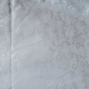 Unused Vintage Fabric Beautiful Silver Gray Woven Fabric Tone on Tone Shiny Brocade Pattern Medium Size Sold By The Yard