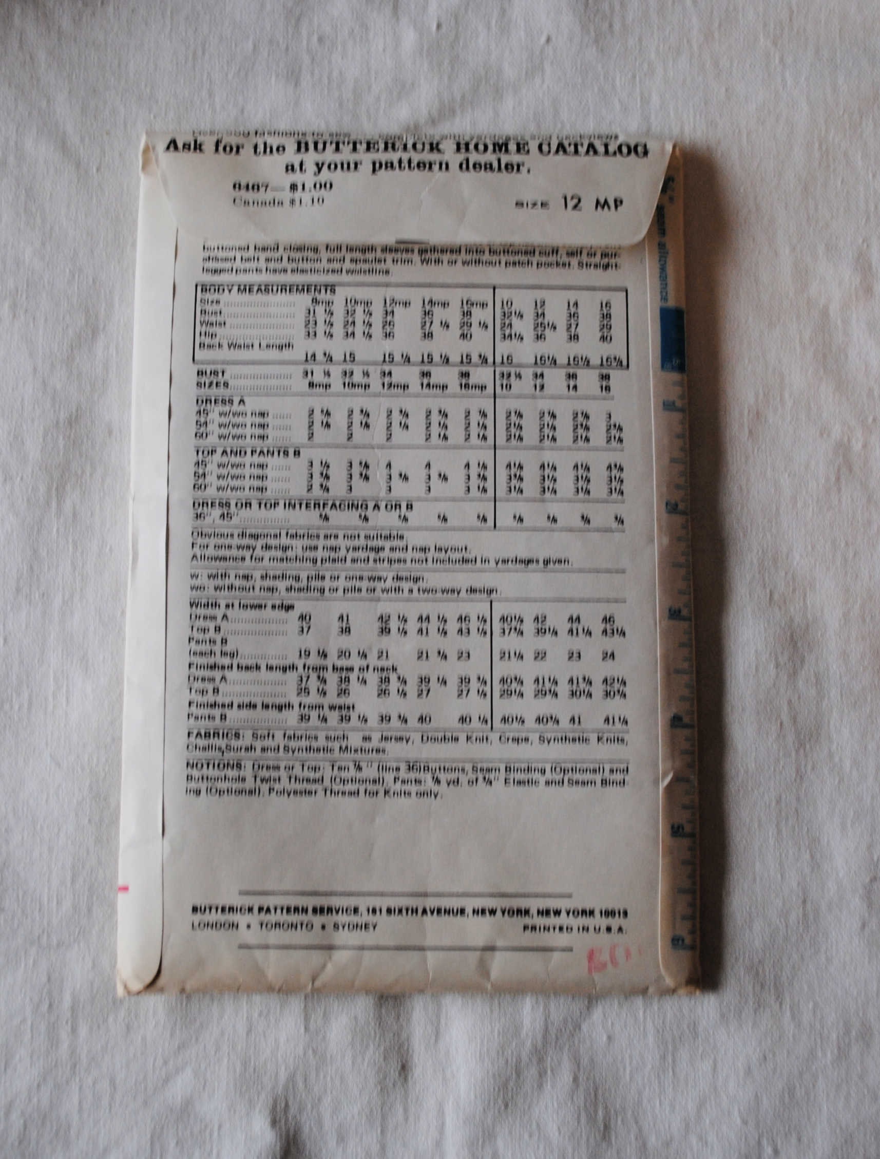 Butterick アンティーク本　1970年代 1971 July Butterick, Pattern Book, 70s Store Counter Catalog