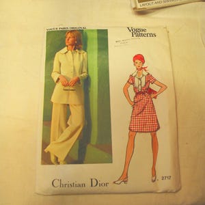 Vogue 2717, CHRISTIAN DIOR, 70s Vintage, Pant Suit, Women