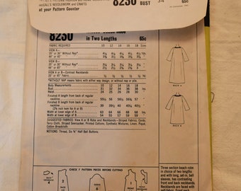 Size 14 UNCUT Vintage 1960s Mccalls 8230 Sewing Pattern
