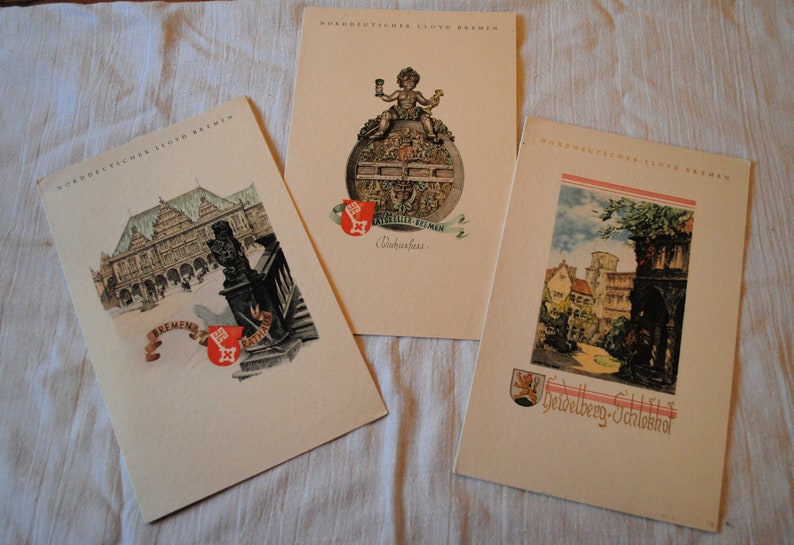 Vintage 1930s Norddeutscher Lloyd Bremen Cruise Ship Menus lot 4