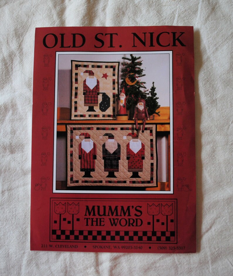 UNCUT Vintage 1990s Old St. Nick Quilting Sewing Pattern image 0