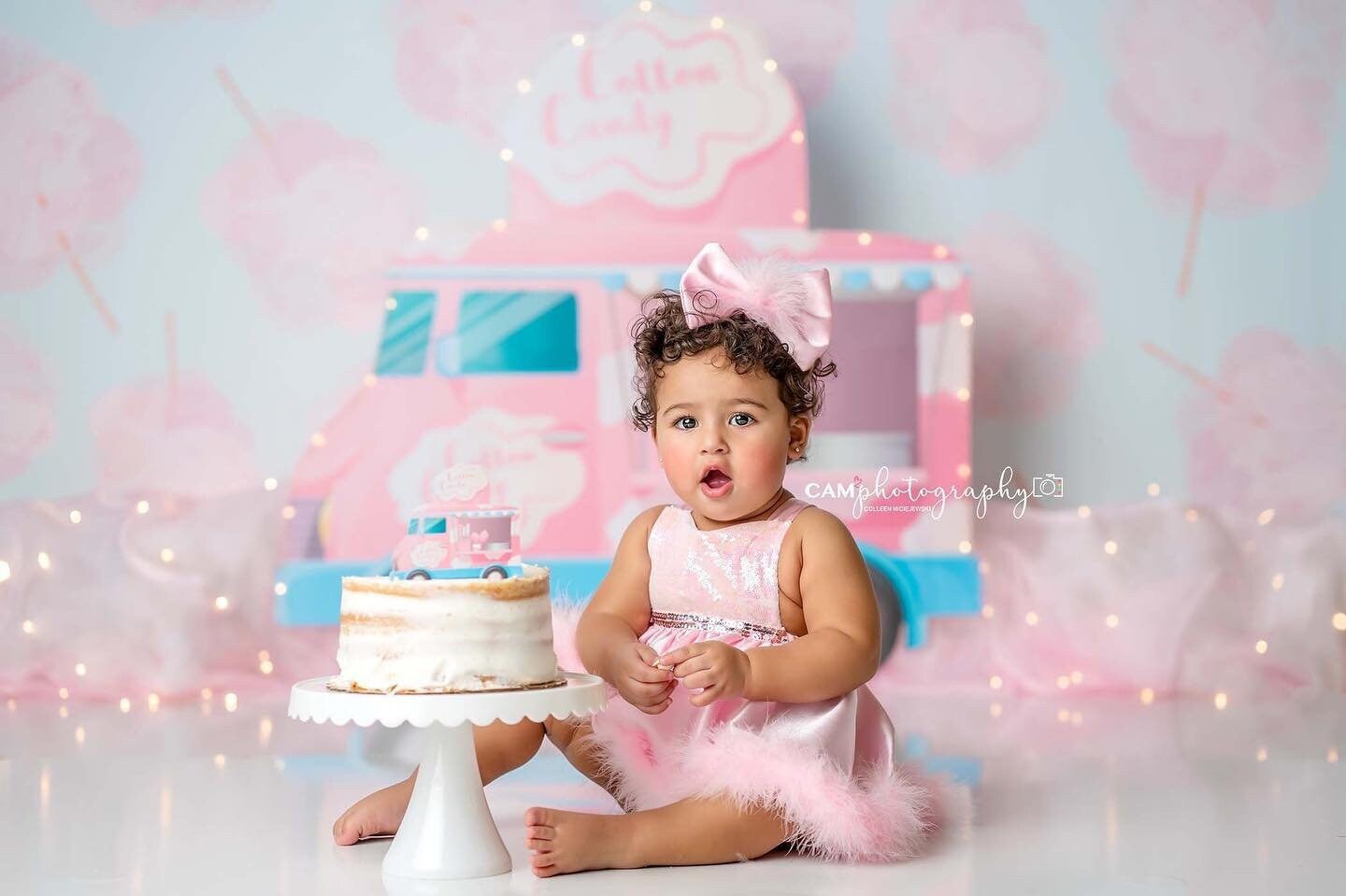 pink first birthday dress