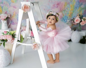 Robe premier anniversaire, tenue d'anniversaire rose fille, tutu premier anniversaire, robe tutu rose pour premier anniversaire, robe tutu belle fils
