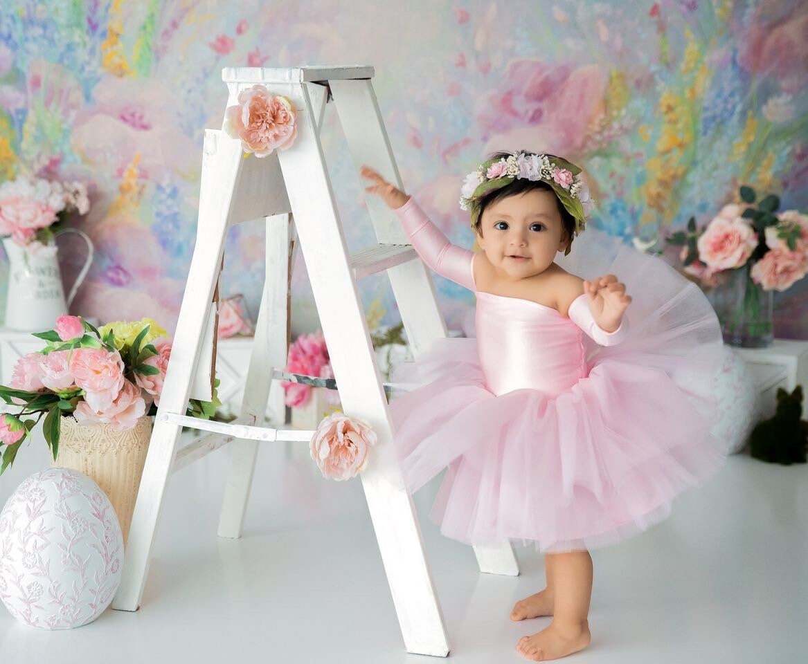 pink first birthday dress