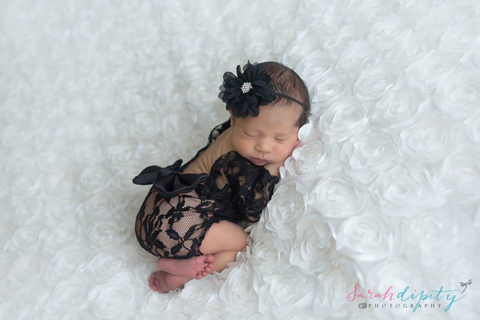 Newborn Girls Clothes Lace Floral Ange Backless Body Photo Prop Costume QK 