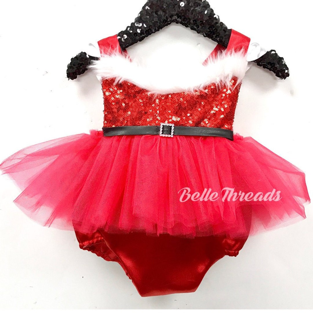 Santa Baby Dress Santa Tutu Dress Santa Girl Christmas - Etsy