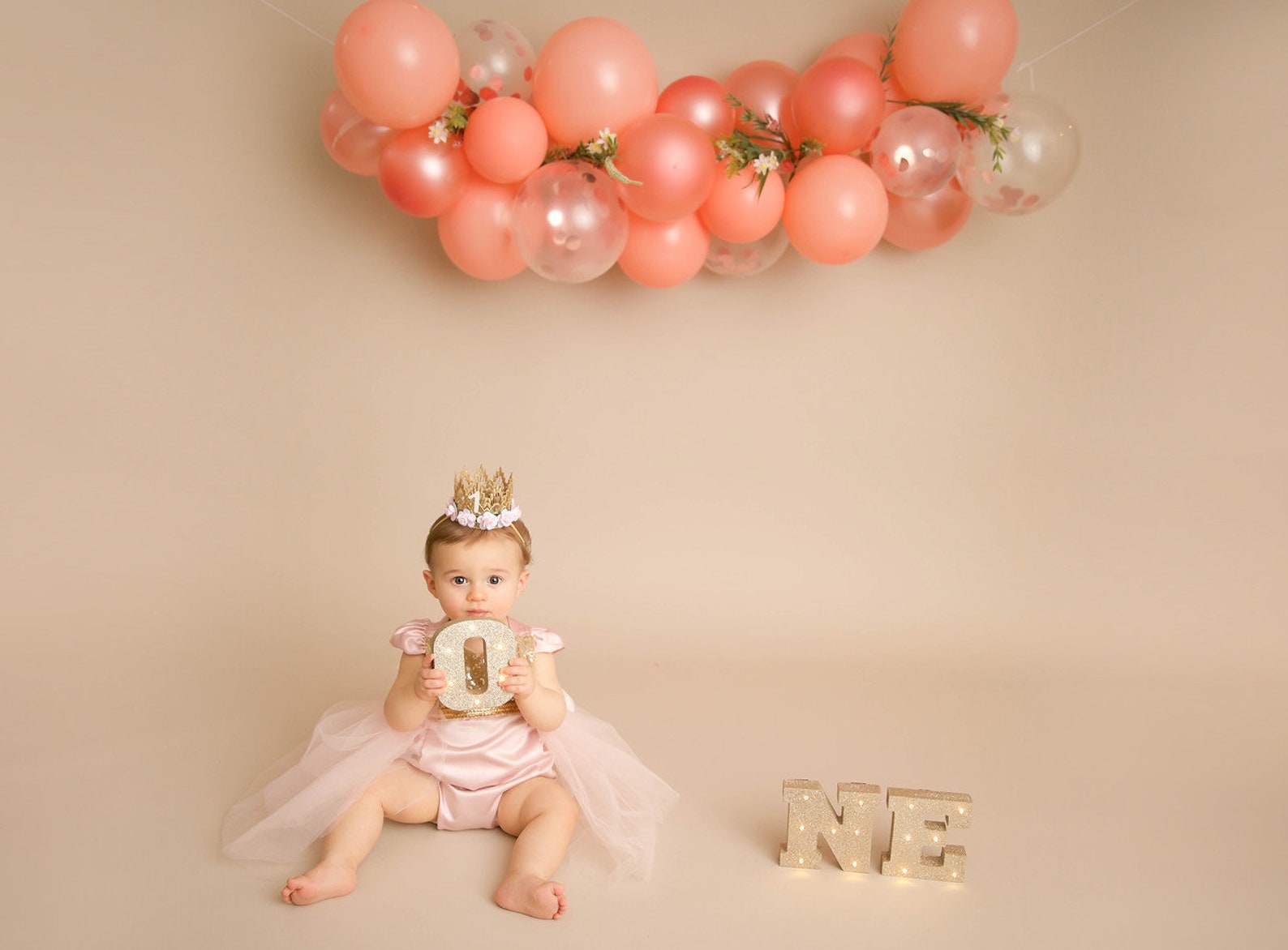 Pink Birthday Romper Blush Rose Gold Birthday Tutu Outfit Etsy