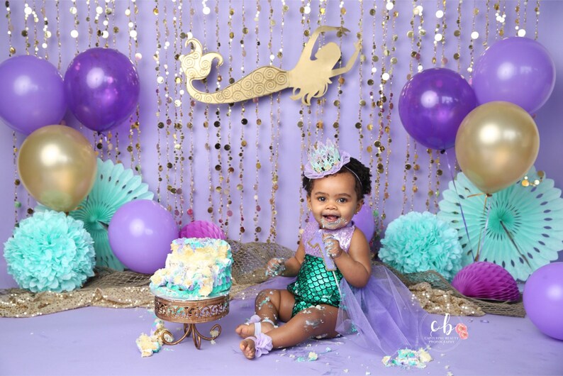 mermaid 1st birthday dress
