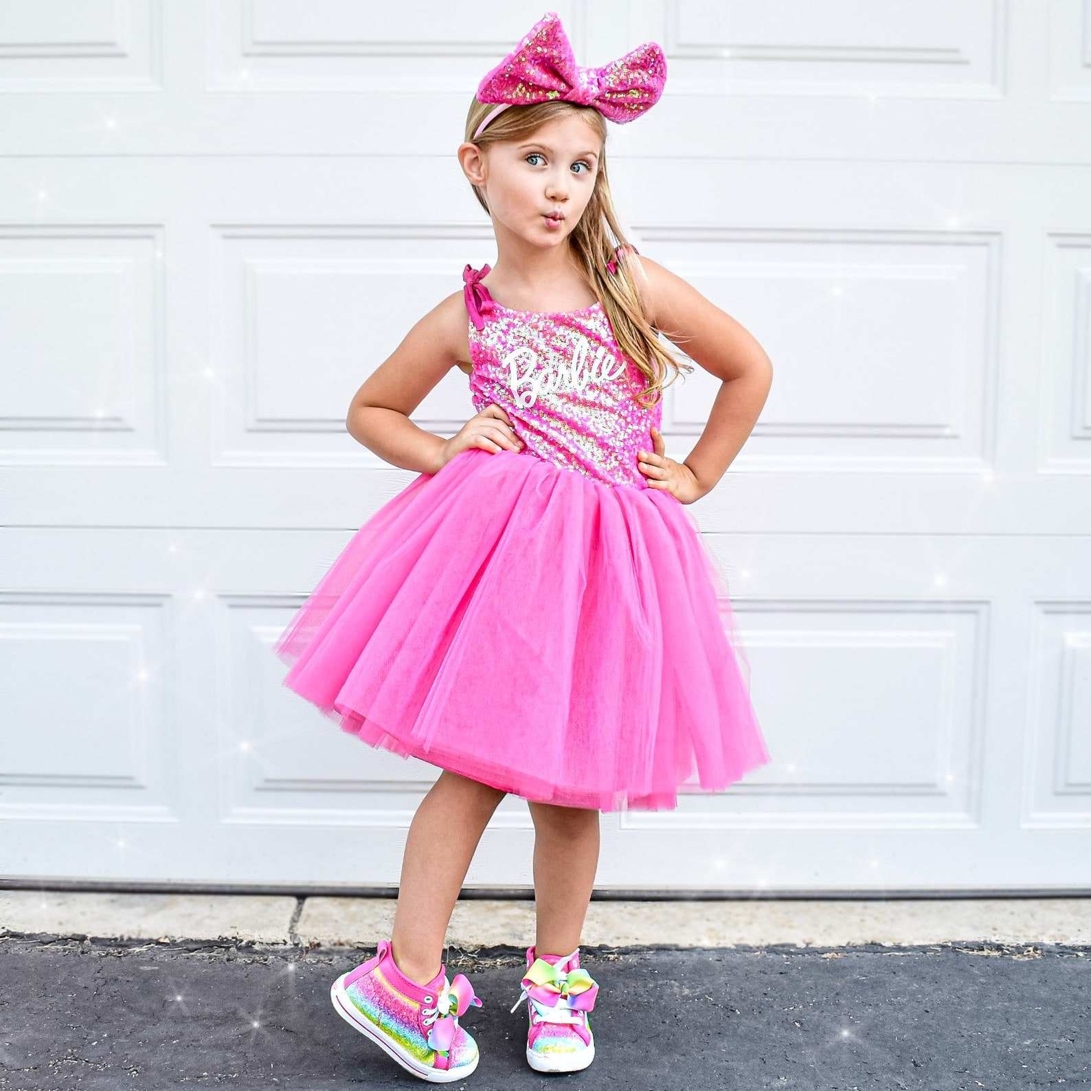 Pink Girl Costume for Girls Etsy