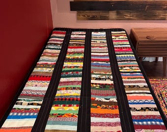Handmade Patchwork Quilt – Twin Size – 100% Cotton – Machine-Stitched