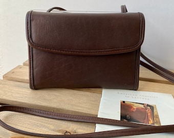 Vintage Coach Swing Wallet Crossbody Shoulder Bag Brown Leather Style 4843 EUC