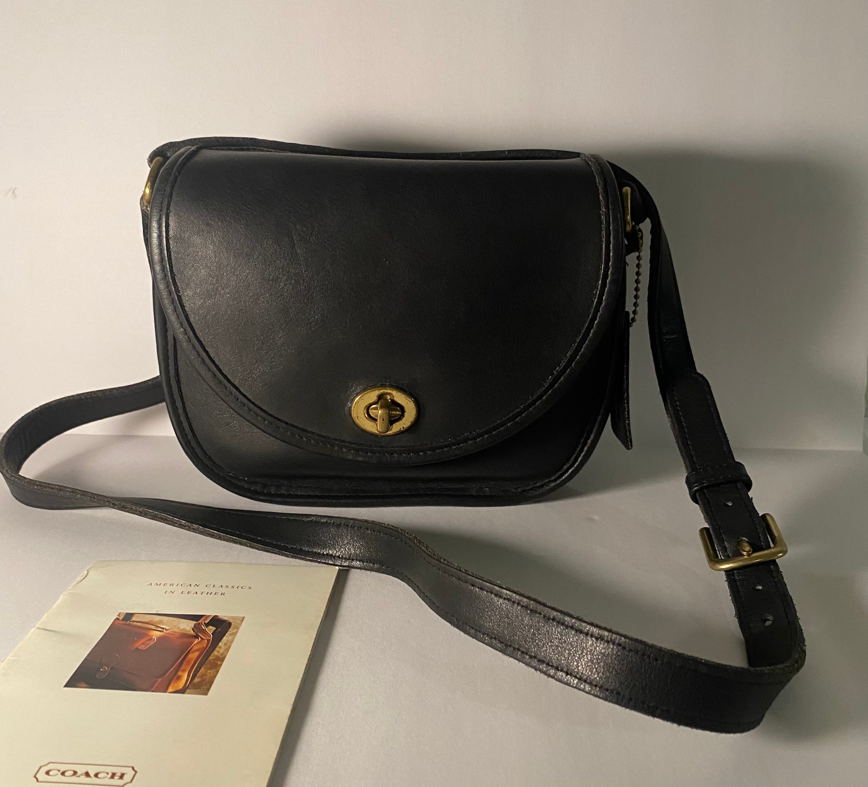 Vintage Coach Black Watson Crossybody Shoulder Bag, Style #9981 - Etsy