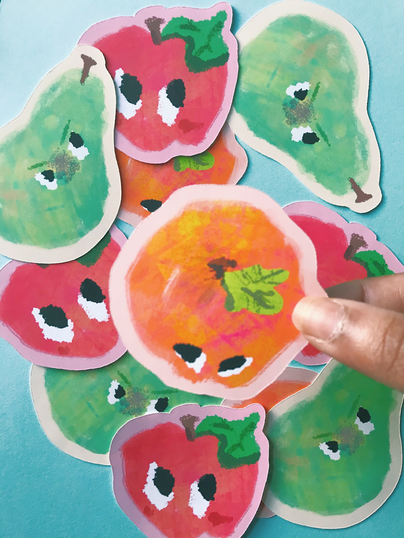 Funky Fruits Vinyl Sticker Set Etsy