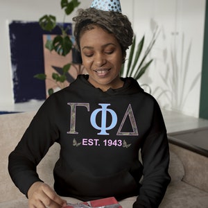 Gamma Phi Delta Sorority Hoodie, Gamma Phi Delta Camo Hoodie, Gamma Phi Delta Est 1943 Hoodie