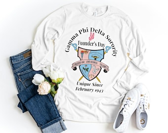 Gamma Phi Delta Sorority Founder's Day T-Shirt, Gamma Phi Delta Sorority Unique Since 1943, GPD Founder's Day T-Shirt