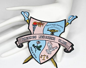 Gamma Phi Delta Shield Patch, Iron-On GPD Shield Patch,