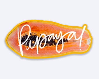 Papaya Aufkleber