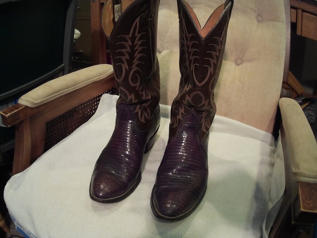 Brown Lizard Print Boots main image 0