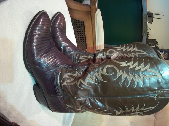 BROWN LIZARD NOCONA Boots! 9.5 E These Were My Dad display picture 2