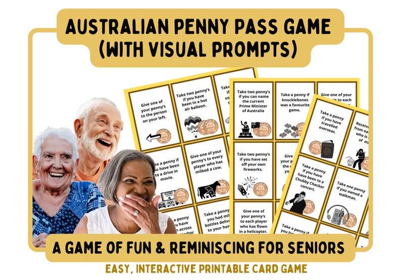 Australian Penny Game Penny Pass Game for Seniors Game for Etsy