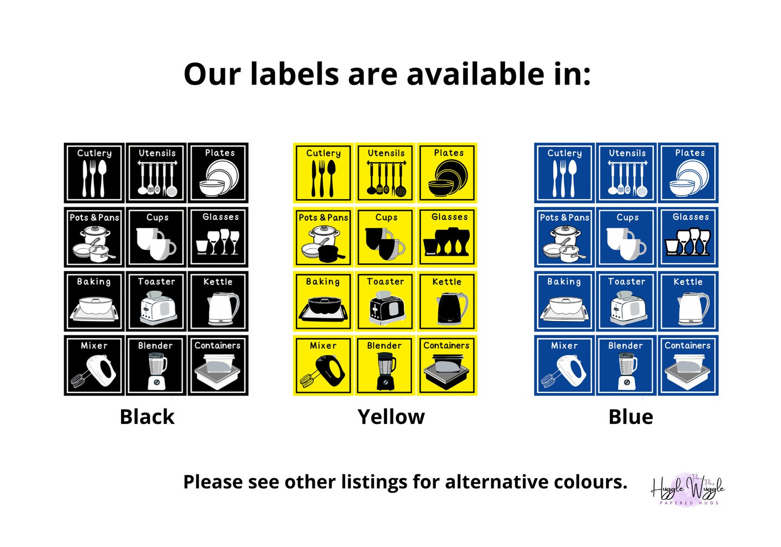 Drawer Labels Yellow Labels Household Labels Dementia Care Etsy