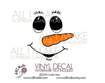 Snowman Vinyl Etsy