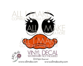 Duck Face 2 | Vinyl Face | Glass Block Vinyl | Vinyl | Craft Vinyl Face | Duck Vinyl Face | DIY Vinyl | Duck Jar Vinyl