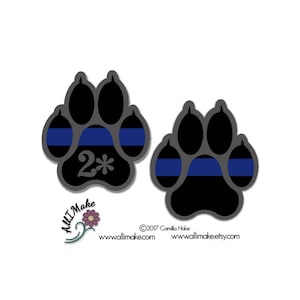 K-9 Vinyl Decal | Support Blue Line | Police K-9 Vinyl Decal | Support Law Enforcement | Blueline Decal | Blueline Vinyl | Dog Vinyl Decal