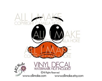 Duck Face 1 | Vinyl Face | Glass Block Vinyl | Vinyl | Craft Vinyl Face | Duck Vinyl Face | DIY Vinyl | Duck Jar Vinyl