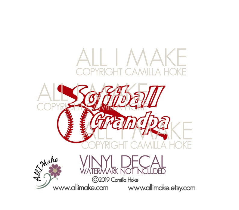 Softball Sticker Softball Decal Softball Grandpa Softball Mom Softball Coach Softball Vinyl Decal Sport Decal Softball Dad