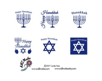 Hanukkah Decal | Glass Block Vinyl | Hanukkah Vinyl | Hanukkah Decorations | Vinyl Decal | Hanukkah | Menorah | Menorah Decal