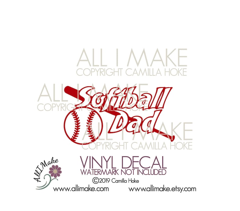 Softball Sticker Softball Decal Softball Grandpa Softball Mom Softball Coach Softball Vinyl Decal Sport Decal Softball Dad