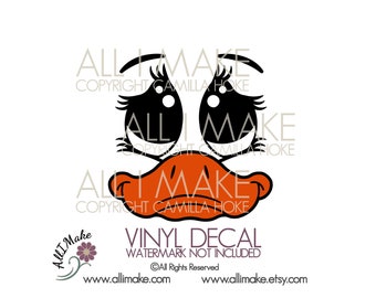 Duck Face 4 | Vinyl Face | Glass Block Vinyl | Vinyl | Craft Vinyl Face | Duck Vinyl Face | DIY Vinyl | Duck Jar Vinyl