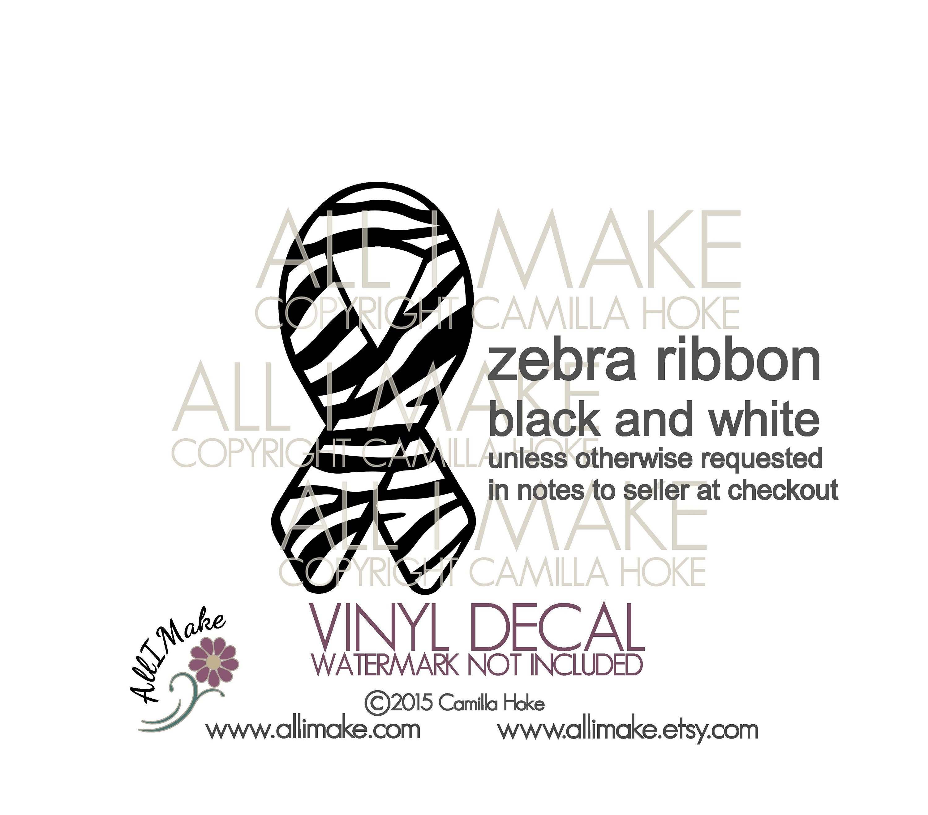 Rare Disease Awareness Ribbon  Vinyl Wall Decal or Car Sticker