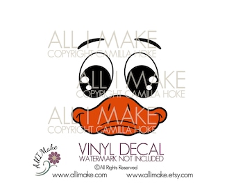 Duck Face 5 | Vinyl Face | Glass Block Vinyl | Vinyl | Craft Vinyl Face | Duck Vinyl Face | DIY Vinyl | Duck Jar Vinyl