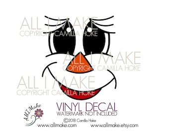 Scarecrow Face 3 | Vinyl Face | Glass Block Vinyl | Vinyl | Craft Vinyl Face | Scarecrow Vinyl Face | DIY Vinyl | Scarecrow | Scarecrow Jar