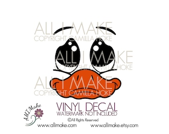 Duck Face 3 | Vinyl Face | Glass Block Vinyl | Vinyl | Craft Vinyl Face | Duck Vinyl Face | DIY Vinyl | Duck Jar Vinyl