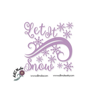 Let It Snow | Vinyl Decal | Glass Block Vinyl | Winter Decal | Let It Snow Decal | Christmas Decal | Let It Snow Glass Block | DIY Decal