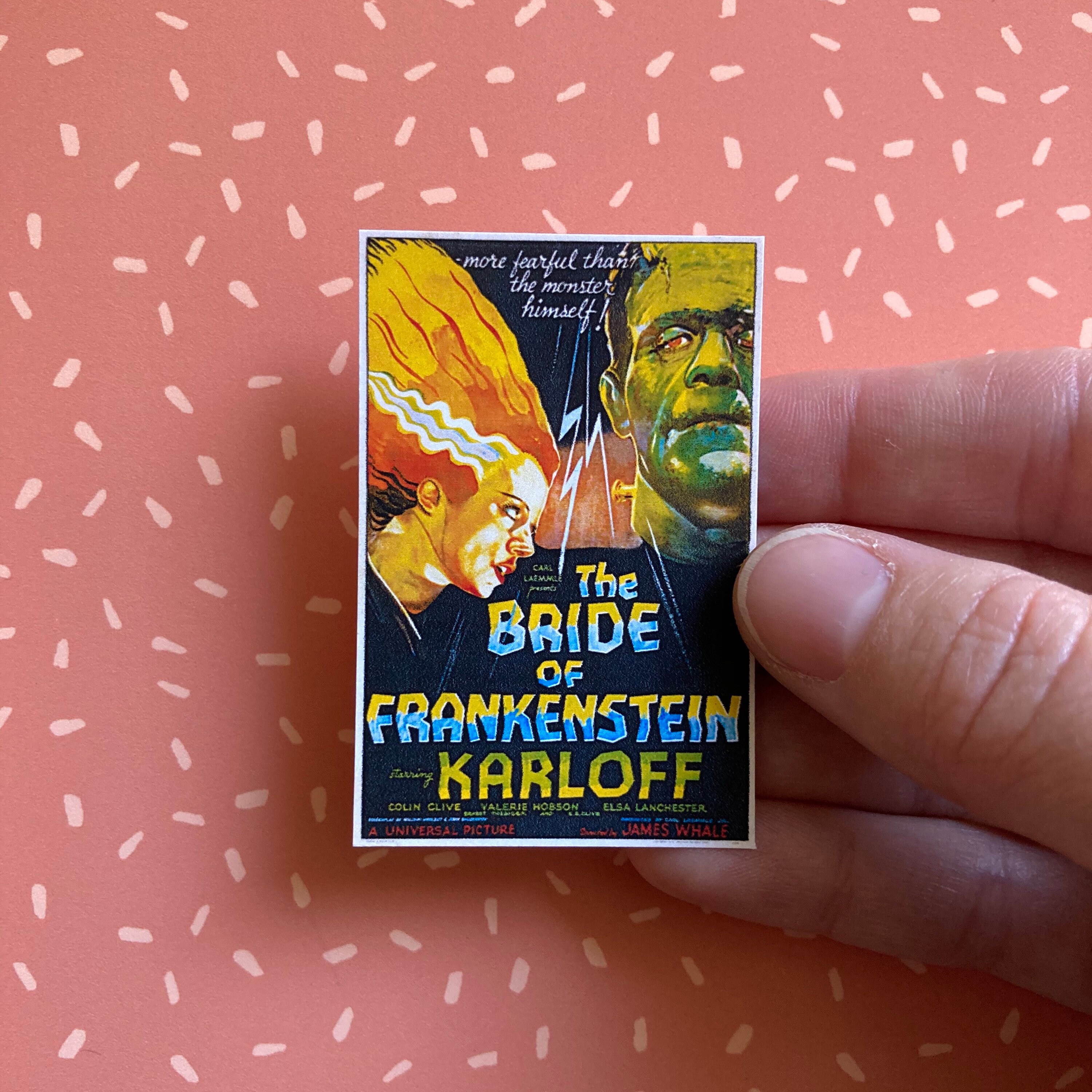 Miniature Dollhouse Horror Movie Poster Print Set Etsy