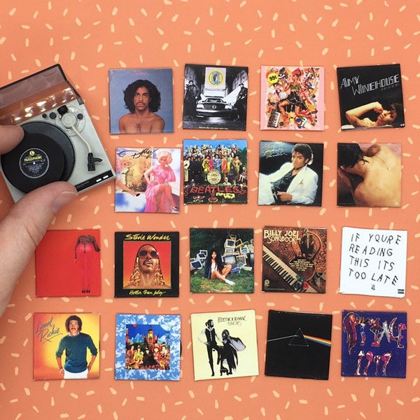 Dollhouse Miniature Record Albums