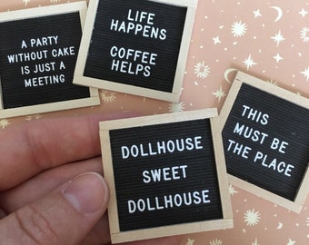 Dollhouse Miniature Letterboard