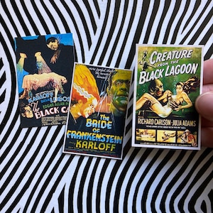 Miniature Dollhouse Horror Movie Poster Print Set