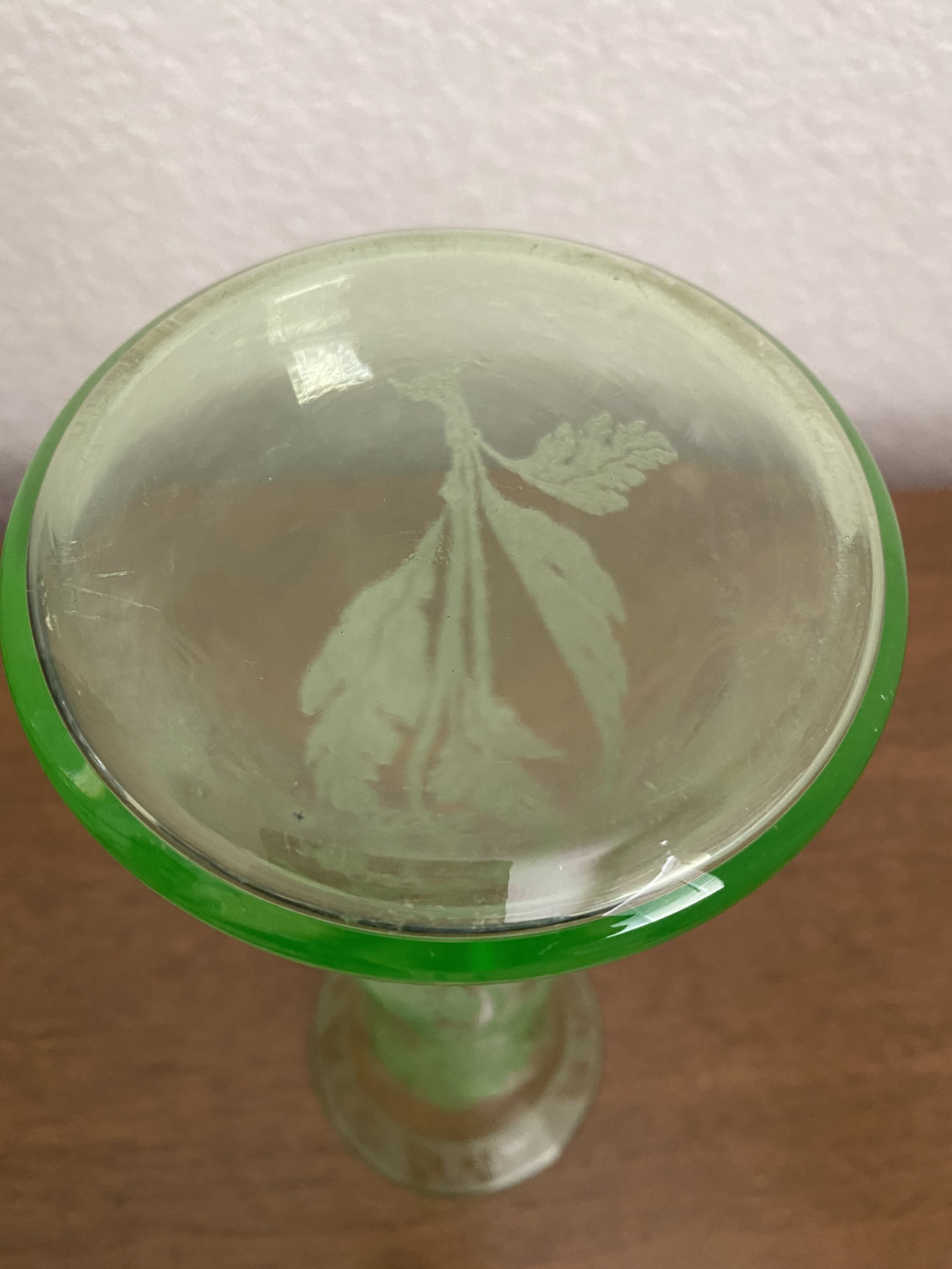 Wonderful Cambridge Glass Vase With Chrysanthemum Etching and Etsy