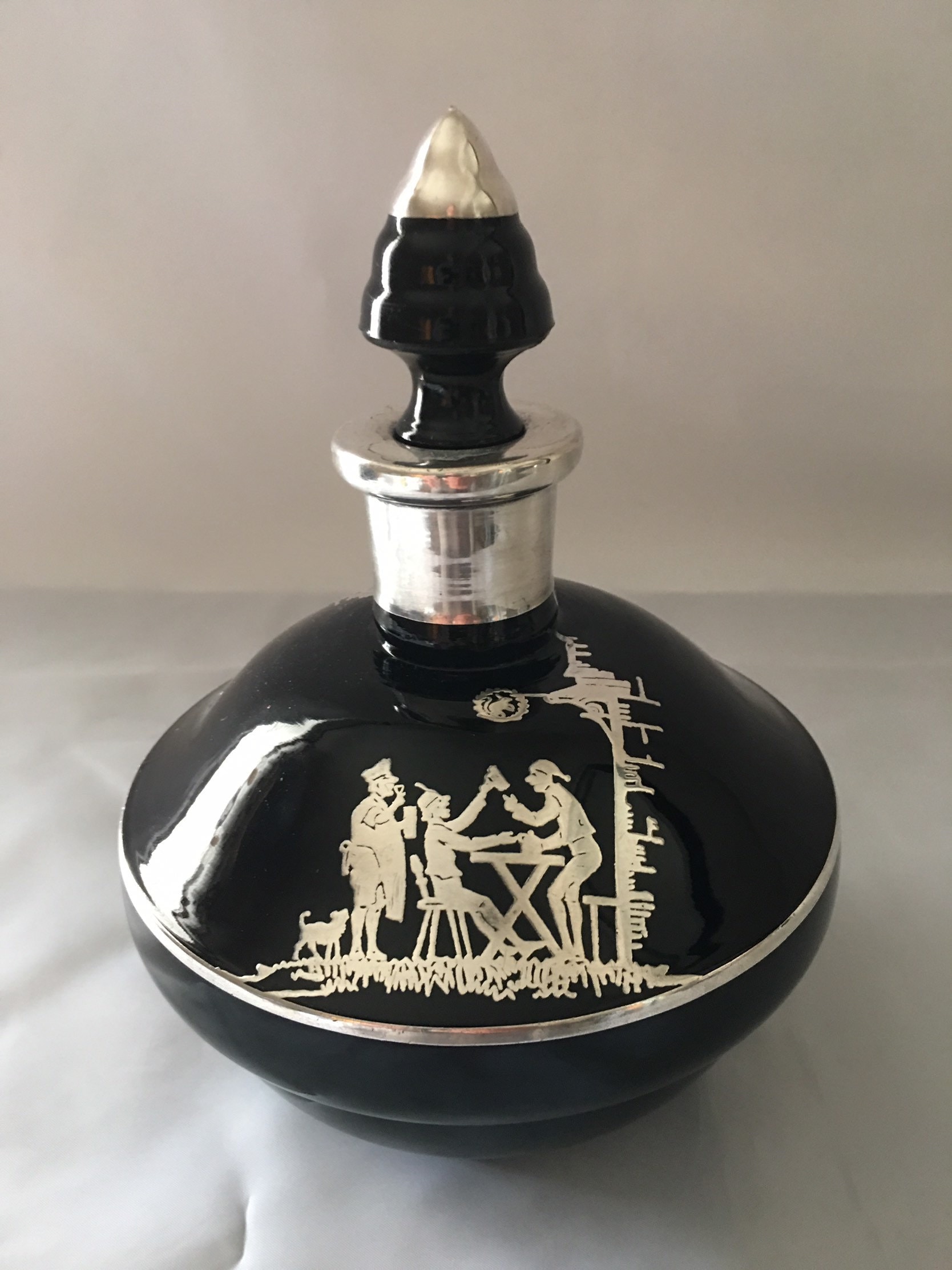 Rarely Seen 191 Paden City Glass Decanter With Sterling Etsy