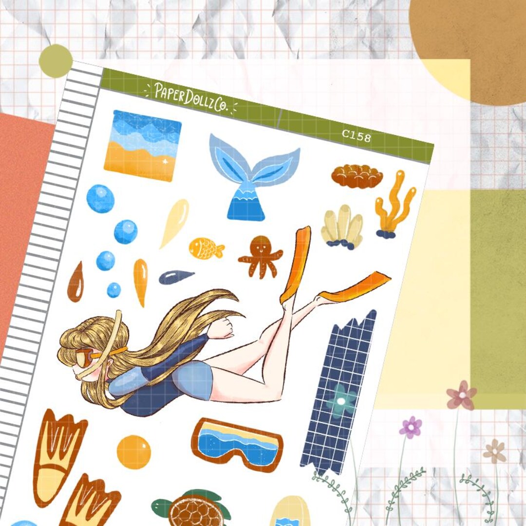 Mdas Sticker Deep Sea | Summer | Collection Stickers | C158 - Etsy